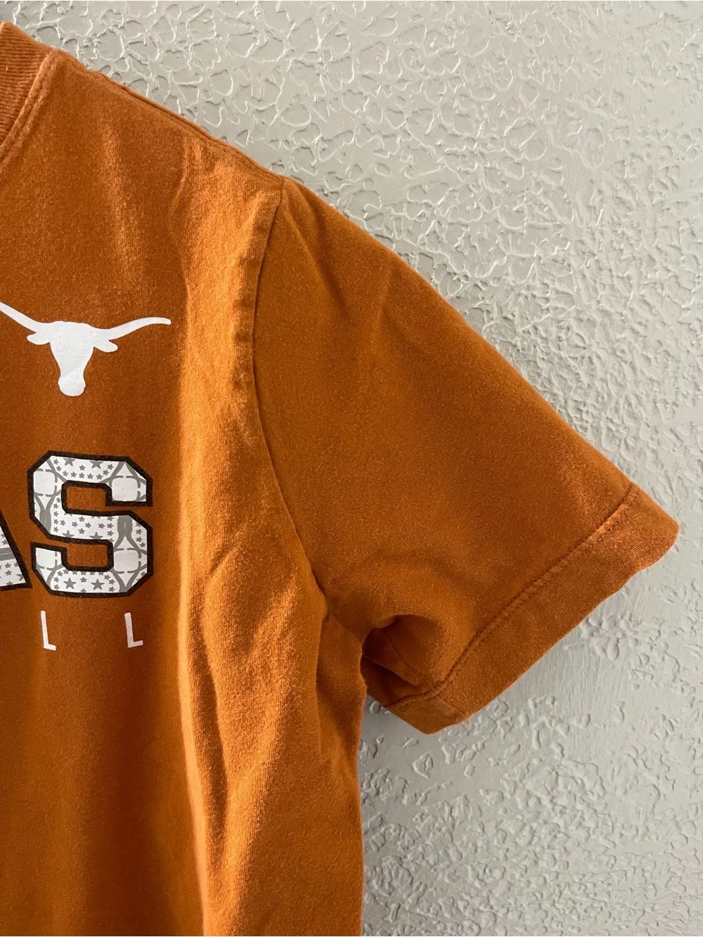 Nike Kids Texas Football Tee in Burnt Orange with White Logo Large